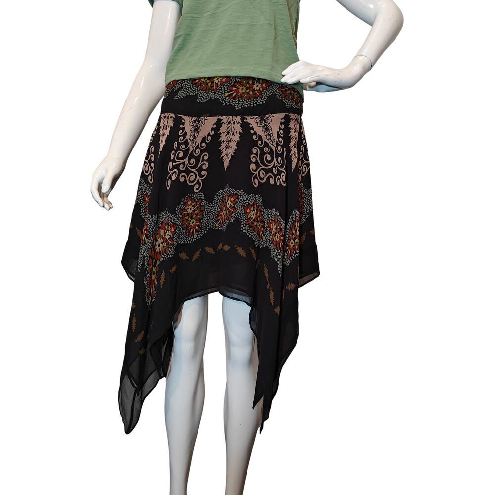 Sportsgirl Boho Floral Handkerchief Hem Skirt Size 6